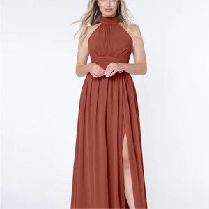 Azazie Halter Neck prom dress